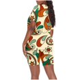 thumbnail image 4 of Birdeem Ensemble de Cyclisme Deux Pièces pour Femmes T-Shirt à Manches Courtes Col Rond + Shorts Taille Haute, 4 of 7