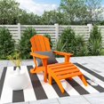 thumbnail image 2 of Ensemble de 2 Pcs Chaise Adirondack Pliante Classique avec Repose-Pieds Ottoman, 2 of 3