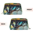 thumbnail image 3 of Picia Whimsical Treehouse Painting Print Leather Makeup Bag Make Up Bag Travel Toiletry Bag for Her Girlfriend Teacher Teen Girl Gifts, 3 of 8
