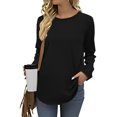 thumbnail image 1 of WEAIXIMIUNG Robe Sweat-Shirt Femme Grande Taille Mode Hiver Couleur Unie Manches Longues Base, 1 of 5