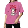 thumbnail image 2 of Cat Valentine Rose Design Women's T-shirt, 2 of 3