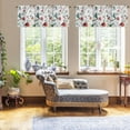 thumbnail image 4 of 2 Pack Valances Window Treatments, Watercolor Flowers and Birds Blackout Drapes Adjustable Curtain Valances for Windows Living Room Kitchen Over Sink, 18x52 Inch Rod Pocket Valances, 4 of 6