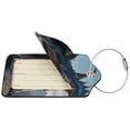 thumbnail image 4 of Rocae Wild Blue Cool Dragon for Leather Luggage Baggage Tags ID Label Privacy Cover ID Label with Stainless Steel Loop and Address Card, 4 of 5
