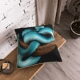 thumbnail image 5 of KLL Blue Viper Snake Decorative Throw Pillow Covers Velvet Soft for Couch Sofa Bedroom Living Room Outdoor (No pillow core)- 20"x20", 5 of 5