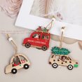 thumbnail image 5 of ABPWLY Home Christmas Tree Pendant Ornaments Wooden Santa Snowman Hanging Crafts Festive Style Home Decor, 5 of 7