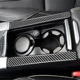 thumbnail image 3 of Real Bright Soft Car Interior Carbon Fiber Sticker Decoration2Pcs Carbon Fiber Side Cupholder Cover For Volvo V60 S60 2010-2017Auto Car Protection Interior Accessories, 3 of 8