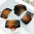 thumbnail image 3 of 6 Pieces Plastic Side Hair Twist Comb French Twist Comb Hair Clips with Teeth, DaKuan Curved Tortoise Shell Decorative Hair Combs (23 Teeth)（Brown）, 3 of 9