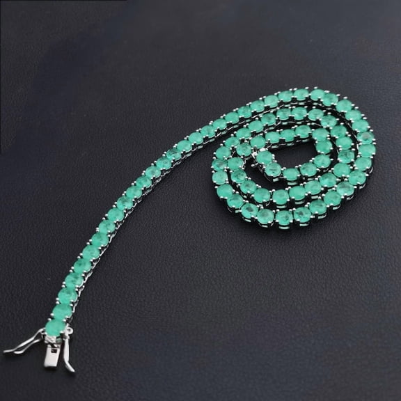 5mm CZ Diamond Bling Tennis Choker/14K White Gold/Blue Sapphire,Collar/Bridal Gift/Mens Womens Iced Statement Necklace