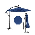 thumbnail image 1 of 10ft Offset Cantilever Patio Umbrella – 360° Rotation, Easy Tilt, Fade-Resistant Polyester, 8 Sturdy Ribs, Windproof Outdoor Shade for Backyard, Poolside, Lawn, Garden – Navy, 1 of 7