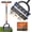 Orange, variant on Lawn Aerator Tool - 16 Iron Spikes with Ergonomic T-Handle, Automatic Dirt Clean for Soil Loosening & Yard Aeration, Manual Metal Grass Aerator (Black)