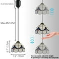 thumbnail image 5 of FSLiving Mini Adjustable Cord Length H Type Track Lighting White Tiffany Stained Art Glass 4 Ft Track Mount Pendant Light Decorate for Kitchen Island Sloped and Vaulted Ceiling Customizable, 5 of 8