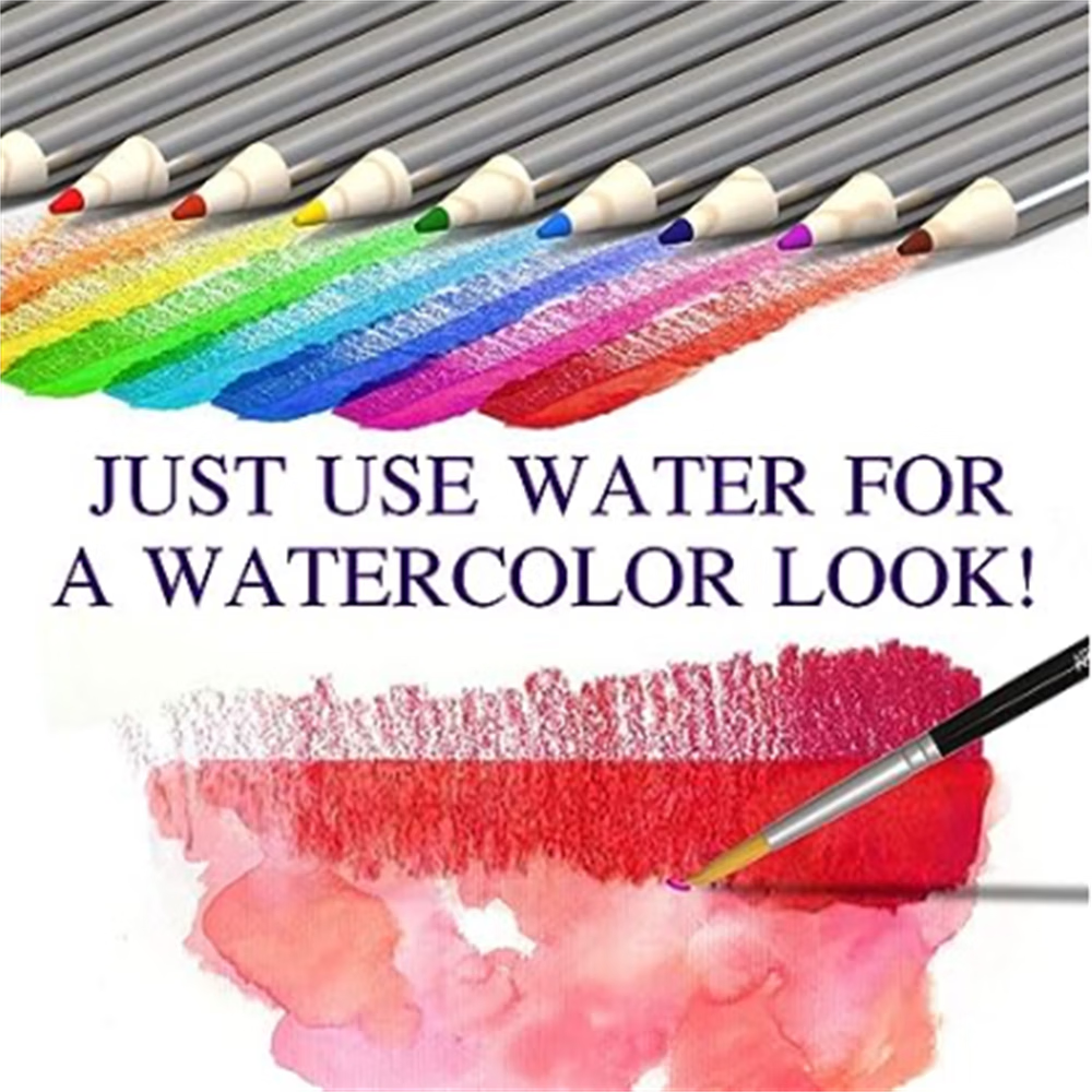 ZOUYUE 51-Piece Drawing Art Pencils, 51PCS Drawing & Art Supplies Kit for Kids, Complete Artist Kit, Include Graphite Pencils, Metallic Color Pencils, Water-soluble Pencils for Kids Adult Teens Artist