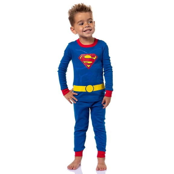 DC Comics Pajamas Toddler Boy's Superhero Tight Fit Sleep Pajama Set Batman The Flash Superman