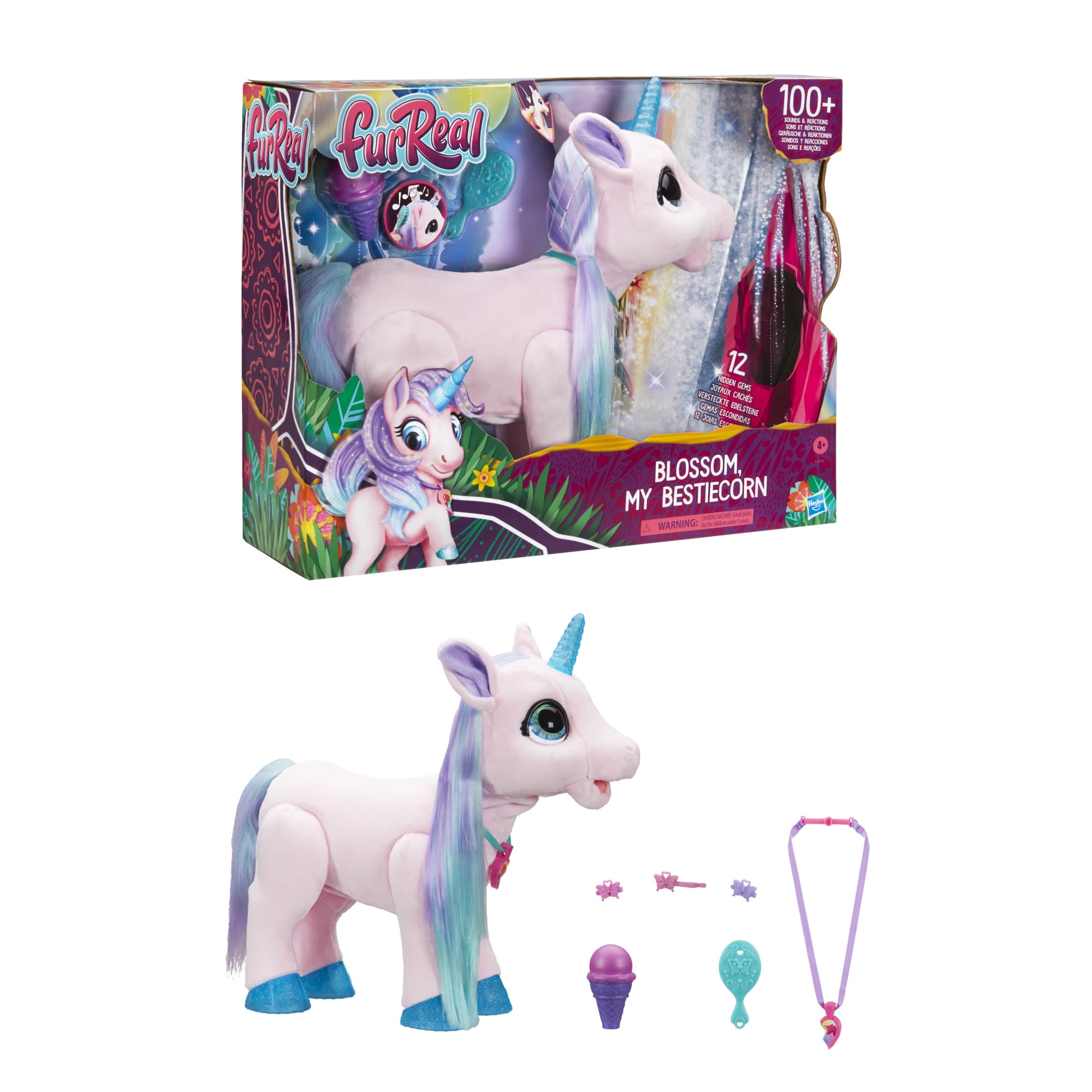 FurReal Airina The Unicorn Color-Change Interactive Feeding Toy New for 2021! 