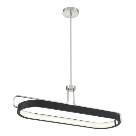

35W 1 Led Oval Pendant in Contemporary Style 12 inches Wide By 11.5 inches High-Satin Nickel Finish Bailey Street Home 79-Bel-4365436