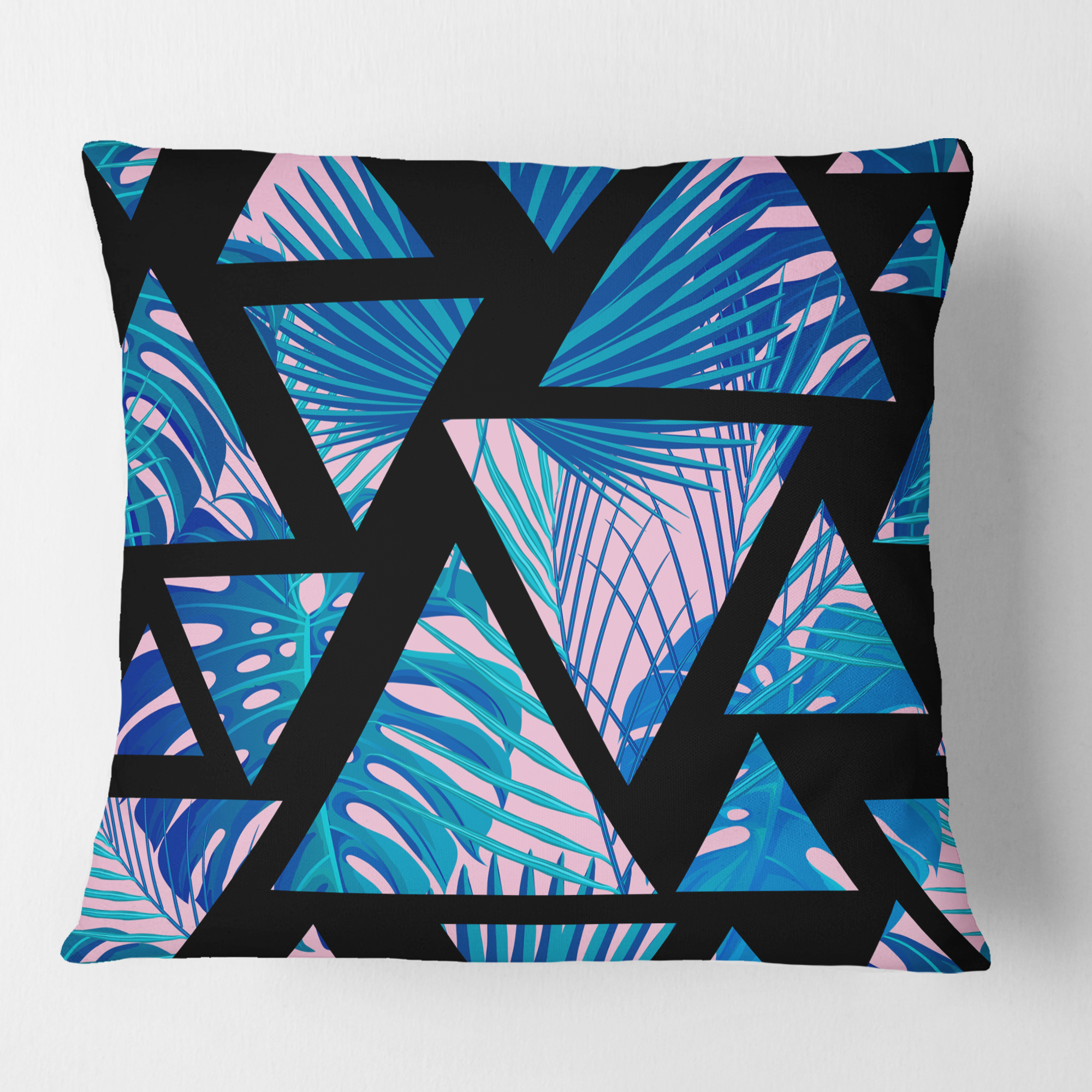 Designart Retro Floral Pattern XIV' Mid-Century Modern Throw Pillow - 16x16