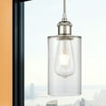 thumbnail image 5 of 516-1P-SN-G802 Innovations Lighting Clymer - 1 Light Cord Hung Mini Pendant In Art Deco Style-10 Inches Tall and 3.88 Inches Wide-Brushed Satin Nickel, 5 of 7