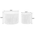 thumbnail image 5 of Lunale Round Storage Ottoman Set of 2, Chenille Upholstered Coffe Side Tables for Living Room, Dark Yellow, 5 of 7