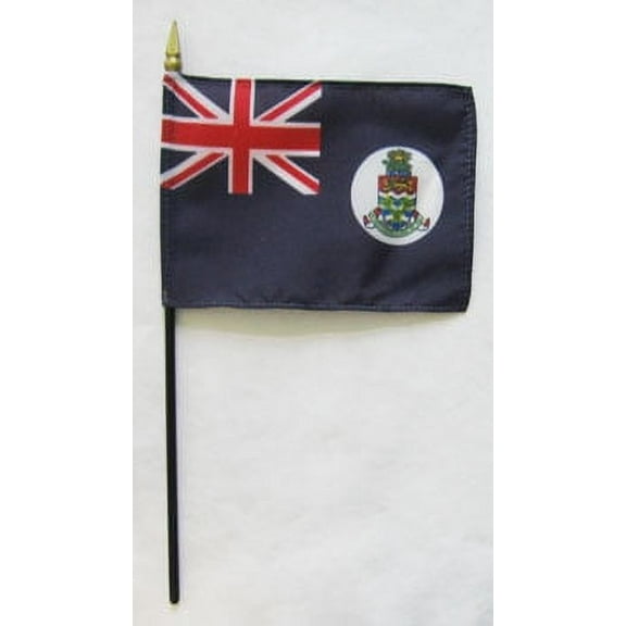 Cayman Islands - 4"X6" Stick Flag (blue/white disk)
