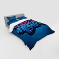 thumbnail image 3 of Ambesonne Fitness Bedding Set 3 Pcs, No Pain No Gain Words, Twin XL, Blue Pink Pale Blue, 3 of 3