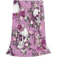 thumbnail image 2 of Flannel Fleece Bed Blanket Throw Blanket Lightweight Cozy Plush Blanket for Bedroom Living Room Sofa Couch Skull Rose Pink 60"X50", 2 of 6