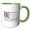 Green/White, variant on 3drose, International Airport Code Rno, Reno, Nevada, United States, 15oz Mug