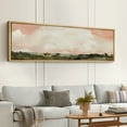 thumbnail image 2 of Large Framed Canvas Print Minimalist Mountain MeadowWall Art Decorative Ready to Hang Painting for Living room Bedroom 60x20 inches Natural Frame, 2 of 7