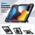 thumbnail image 4 of XYX For iPad 9th/8th/7th Generation 10.2 inch Case, 360 Rotating Shockproof Cover with Stand, Screen Protector, Shoulder Strap, Transparent, 4 of 7