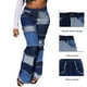 thumbnail image 4 of Pantalones vaqueros de corte acampanado para mujer y niña, con parches de mezclilla, elásticos y ajustados, con pierna acampanada S, 4 of 9