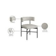 thumbnail image 2 of Meridian Furniture Rivage Beige Linen Textured Fabric Dining Chair (Set of 2), 2 of 8