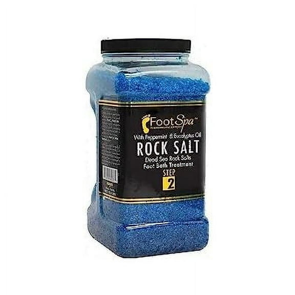 FOOTSPA - Regular Rock Salt for Bath, Mint & Eucalyptus, Soothing Relaxation, 42oz