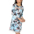 thumbnail image 3 of Alfani Womens Illusion Trim Shift Dress, Blue, 8, 3 of 4