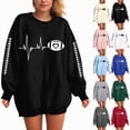 thumbnail image 5 of Godom Oversized Sweatshirt for Women Rugby Graphic Pullover Long Sleeve Drop Shoulder Fleece Sweatshirt, 5 of 5