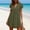 Army Green, variant on Mother Of The Bride Dresses for Women Formal Loose Collared V-neck Short Sleeved Beach Cover Dress Army Green 2X