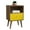 Brown/Yellow, variant on Manhattan Comfort Liberty Mid Century - Modern Nightstand 1.0 with 1 Cubby Space and 1 Drawer in White and Aqua Blue with Solid Wood Legs