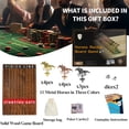 thumbnail image 2 of Horse Race Board Game Racing Game Thickened Solid Wood with 11 Luxurious Durable Classic Metal Horses with 4 Dice and 2 Boxes of Cards Horse Racing Game (Flame Color, Rectangle), 2 of 6