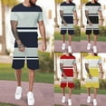 thumbnail image 3 of Akiihool Men's 2 Piece Outfits Short Sleeve Shirt and Shorts Sets Casual Summer (Navy,3XL), 3 of 5