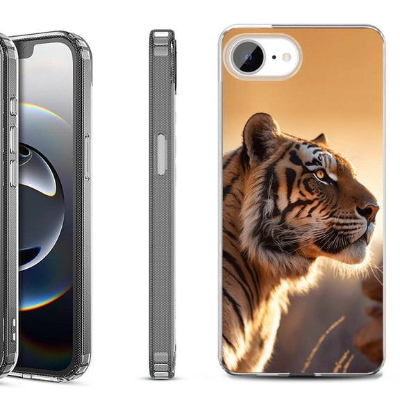 Shockproof Protective Phone Case for iPhone 16e, by OneToughShield - Tiger