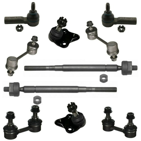 10 Pcs Suspension Kit Lower Ball Joints Front & Rear Sway Bar Links Inner Outer Tie Rod Ends Fits select: 2001-2002 TOYOTA COROLLA CE/LE/S, 1998-2000 TOYOTA COROLLA VE/CE/LE