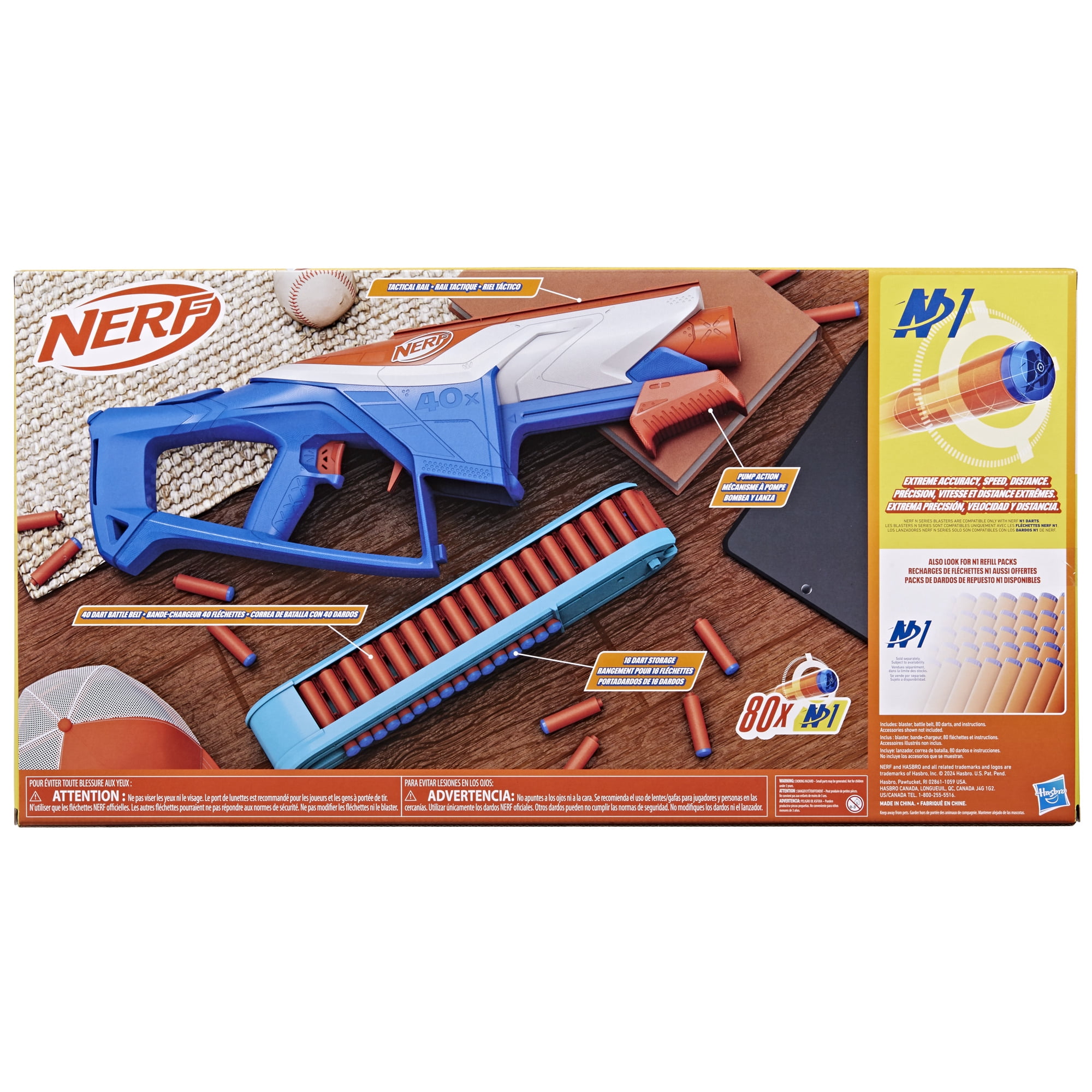Nerf N Series Infinite Blaster, 80 N1 Darts Compatible Only with Nerf N Series, Ages 8+