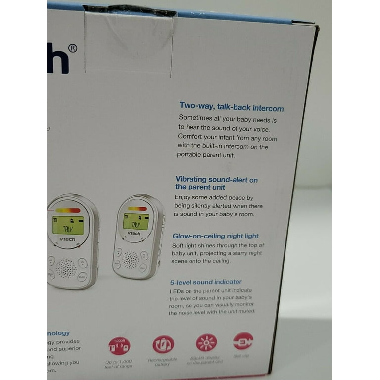 VTech 2 Parent Digital Audio Monitor with Ceiling Night Light TM8212 2