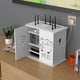 thumbnail image 4 of Organizador de caja de almacenamiento de router WiFi de esquina | Rack de administración de cables de módem inalámbrico para regleta de TV | Soporte de plástico ventilado | Soporte de pared o, 4 of 6