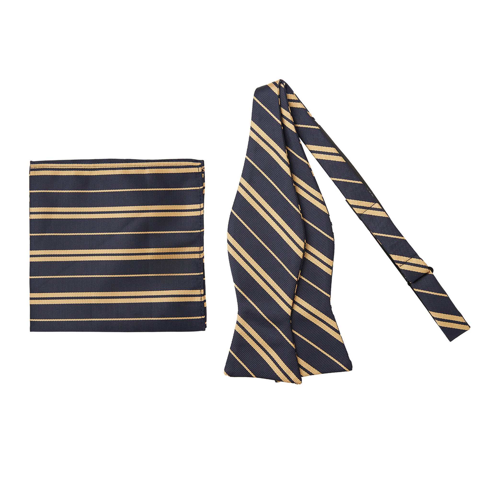 Hunter Green Gold Jacob Alexander Woven Double Stripe Mens Slim Neck Tie