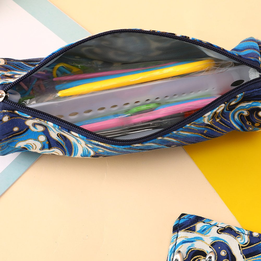Crochet Hook Roll Bag Crochet Tool Storage Bag Knitting Needle Case for Crafting Crocket Project Accessories Organiser
