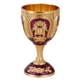 thumbnail image 2 of , decoración de copa, vaso de vino de diseño clásico inastillable, copa de inauguración de la casa, accesorios de boda, cerveza Oro Púrpura, 2 of 8