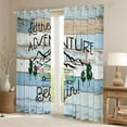 thumbnail image 2 of Erosebridal Vintage Camper Curtains for Living Room,Lodge Cabin Blackout Curtains Set of 2 (38x45),Happy Camping Curtains and Drapes (38x45),Rustic Bedroom Decorative, 2 of 6
