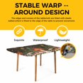 thumbnail image 4 of Spring Mushrooms Table Cloths for 5 Foot Rectangle Tables, Farmhouse Pastoral Botanical Brown Wood Patio Waterproof Elastic Fitted Tablecloths, Washable Rectangular Table Cover for Camping, 4 of 8