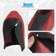 thumbnail image 5 of Black Red Faux Leather Gear Shifter Shift Knob Cover Transmission Shift Boot Lever for Honda HR-V 2016-2021 Red Stitches, 5 of 7