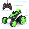 thumbnail image 6 of Wupuaait Remote Control Rolling Car Toys, RC Stunt Car with 360° Rotation Xmas Gift for 3-12 Years Old Kids, Green, 6 of 8