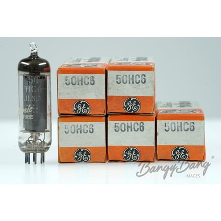 5 Vintage General Electric 50HC6 7 pin Miniature Beam Power Amplifier Tube  - BangyBang